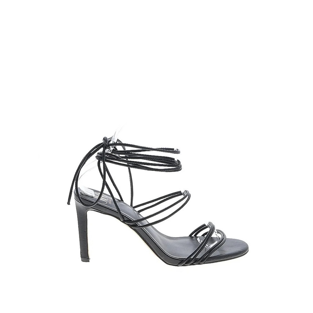 Jennifer Lopez Elegant Black Strappy Heels